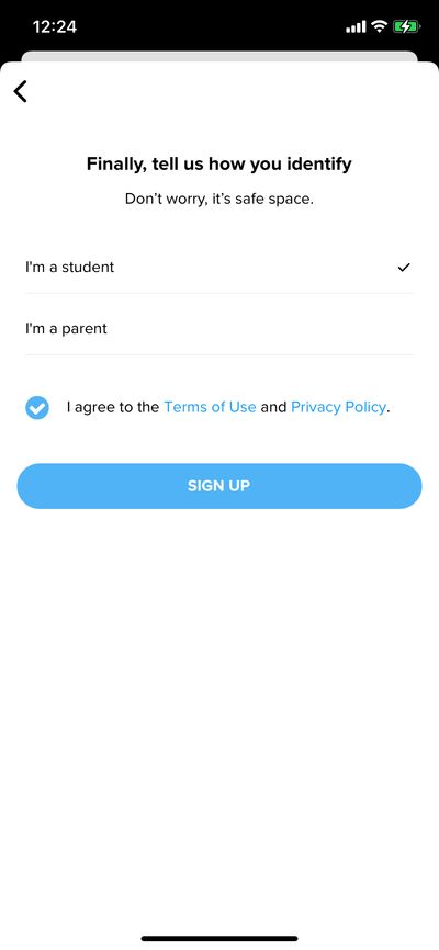 Signups screenshot 