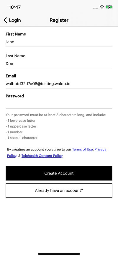 Signups screenshot 