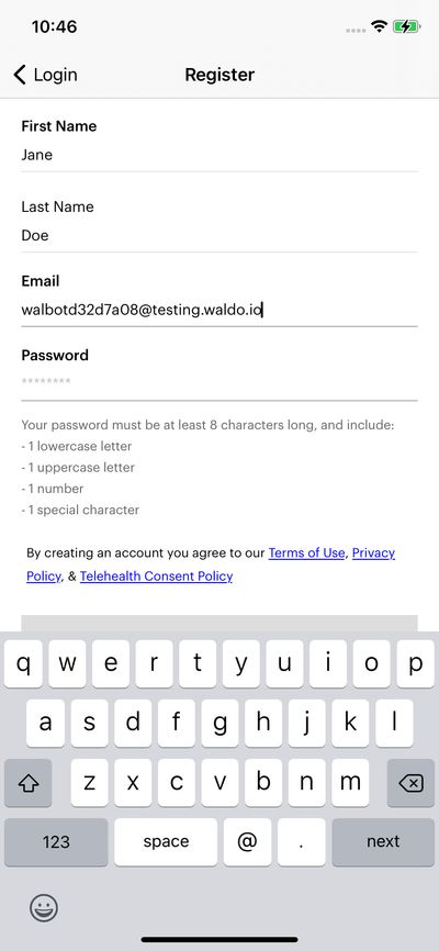 Signups screenshot 