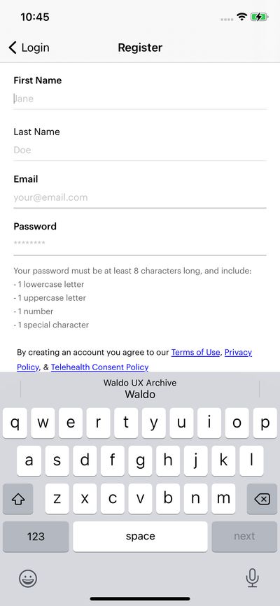 Signups screenshot 