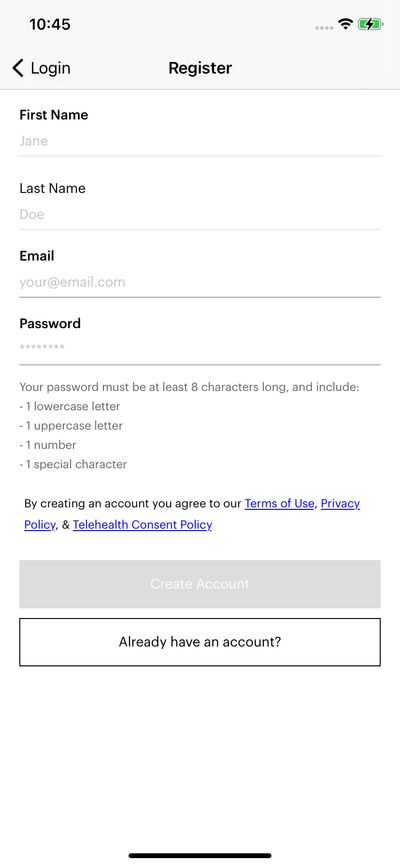 Signups screenshot 