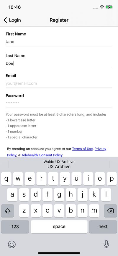 Signups screenshot 