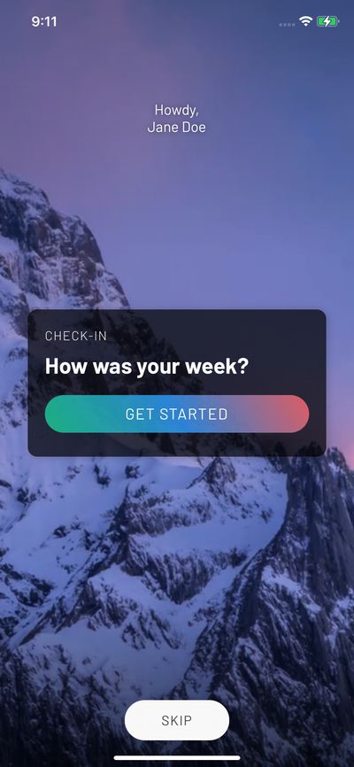 Acknowledgement screenshot 