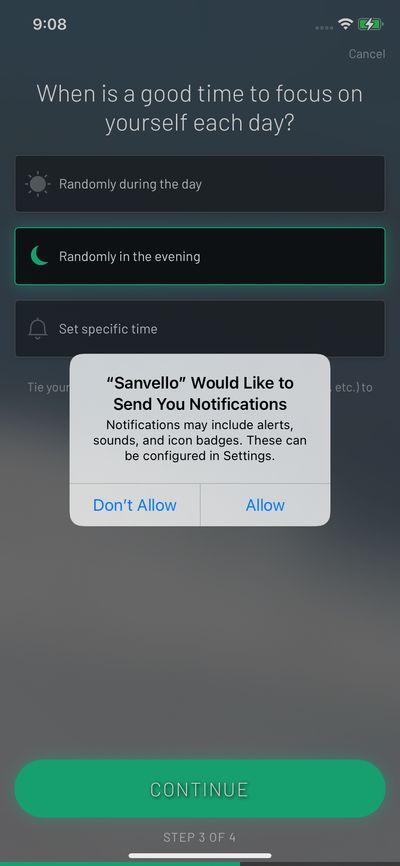 Permission screenshot 