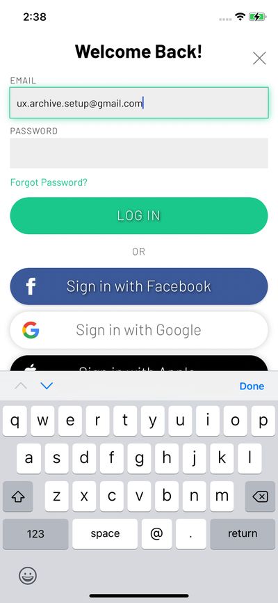 Logins screenshot 