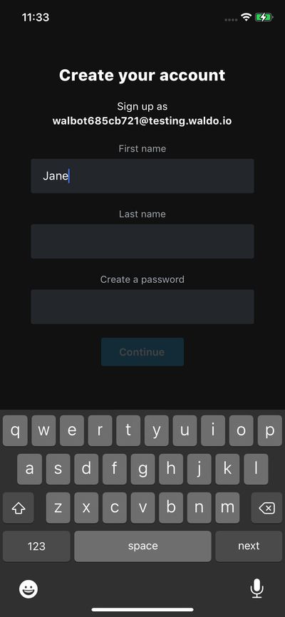 Signups screenshot 