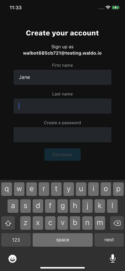 Signups screenshot 