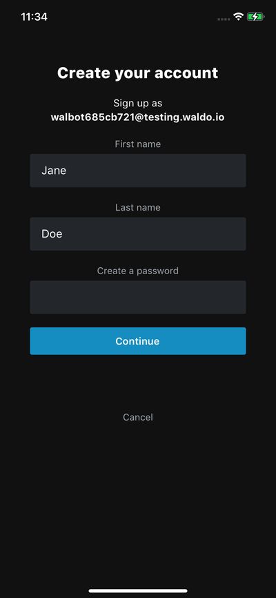 Signups screenshot 