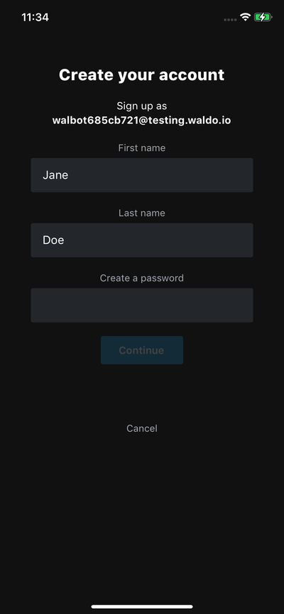 Signups screenshot 