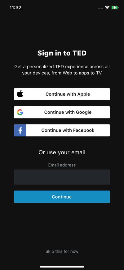 Signups screenshot 