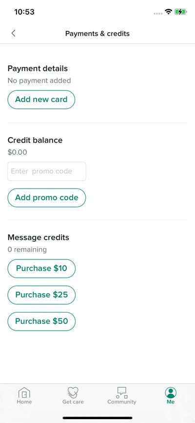Payment Method screenshot 
