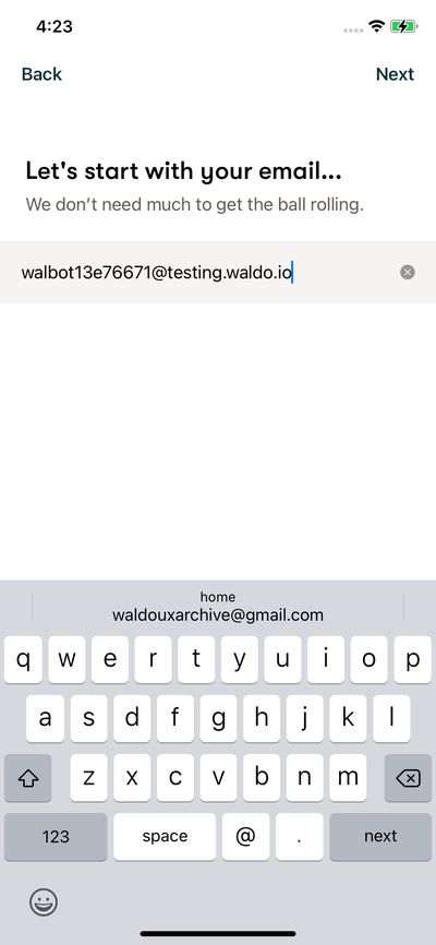 Signups screenshot 