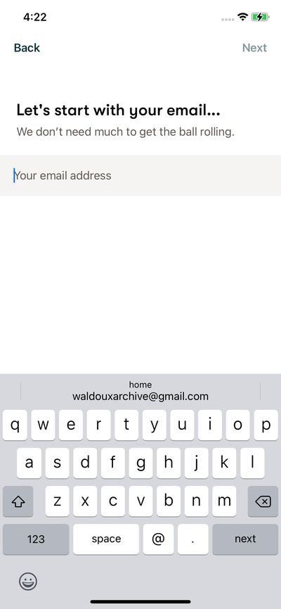 Signups screenshot 