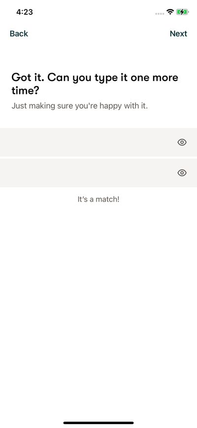 Signups screenshot 