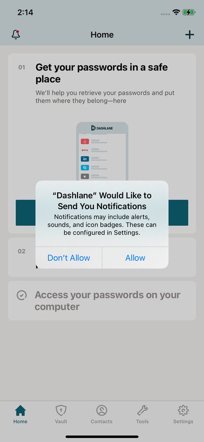 Permission screenshot 