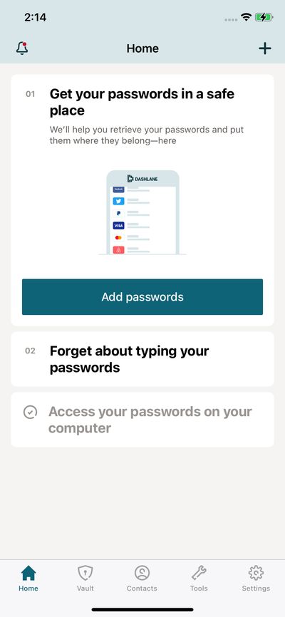 Home screenshot 