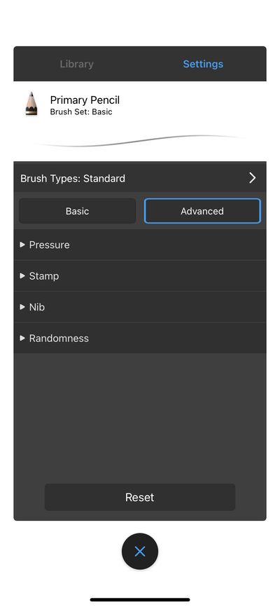 Settings screenshot 
