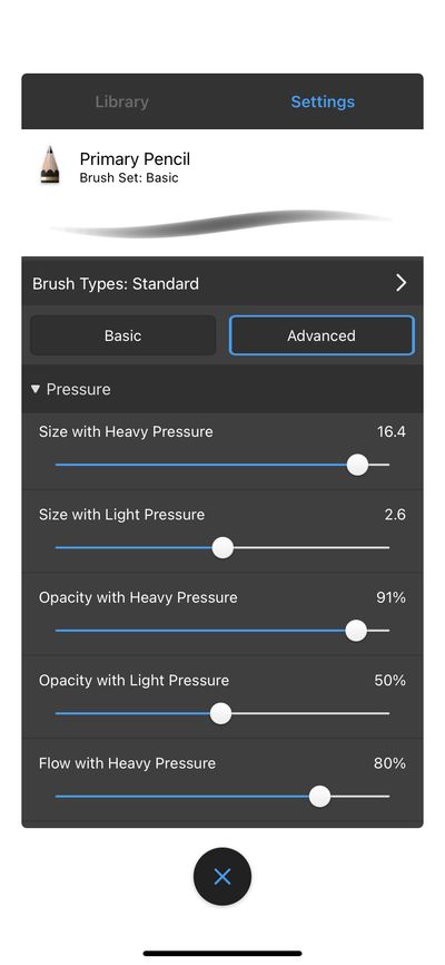 Settings screenshot 