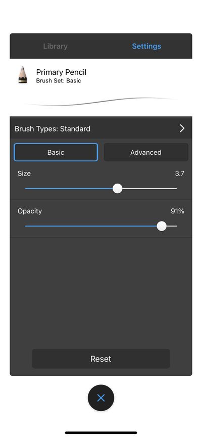 Settings screenshot 
