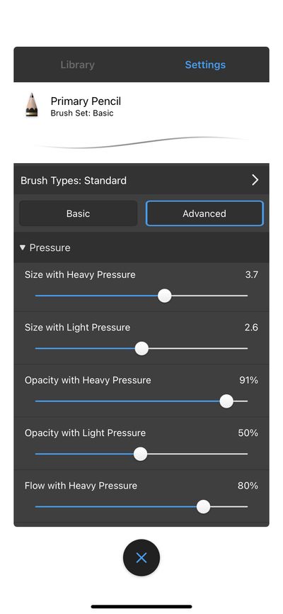 Settings screenshot 