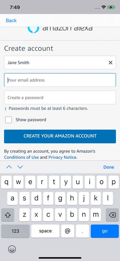 Signups screenshot 