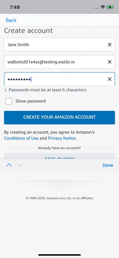Signups screenshot 