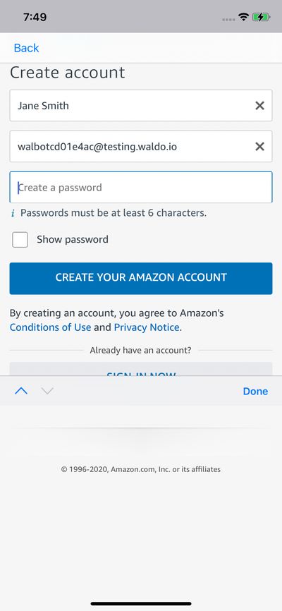 Signups screenshot 