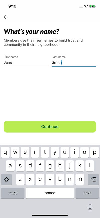 Signups screenshot 