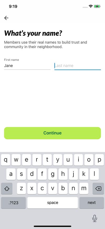 Signups screenshot 