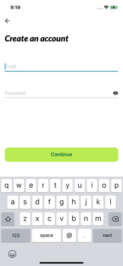 Signups screenshot 