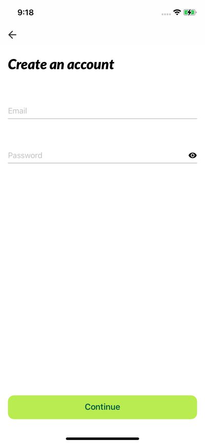 Signups screenshot 