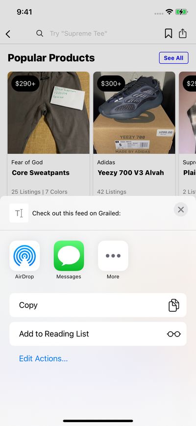 Share screenshot 