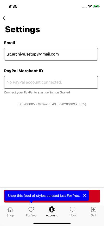 Settings screenshot 
