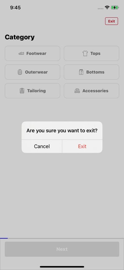 Confirmation screenshot 