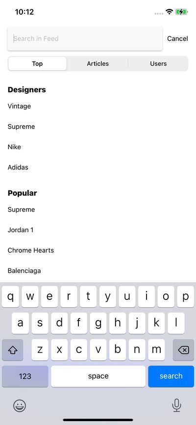 Search screenshot 