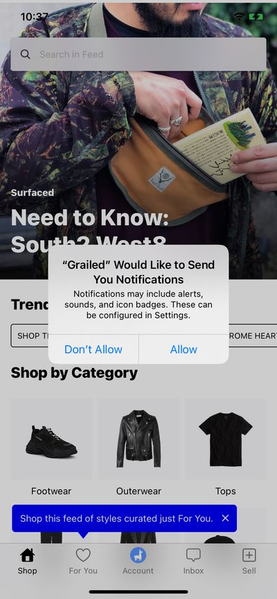 Permission screenshot 