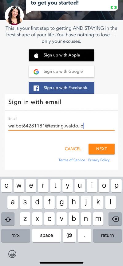 Signups screenshot 