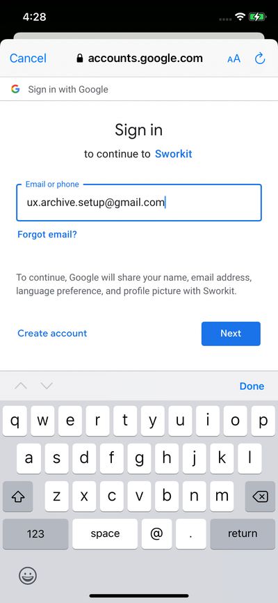 Logins screenshot 