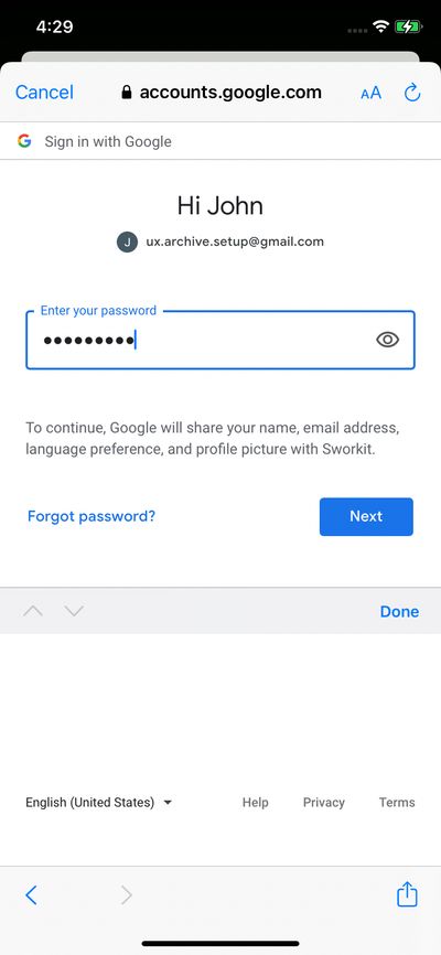 Logins screenshot 