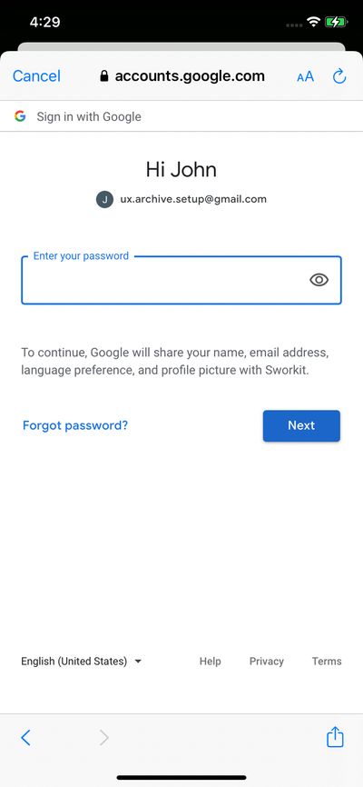Logins screenshot 