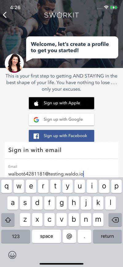 Signups screenshot 