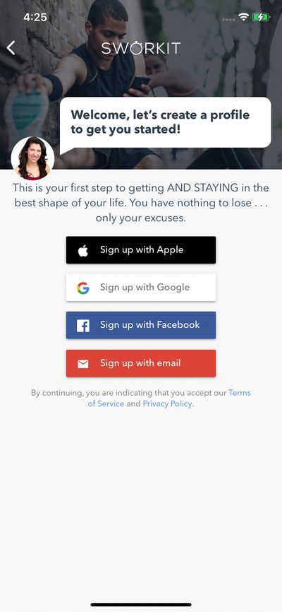 Signups screenshot 