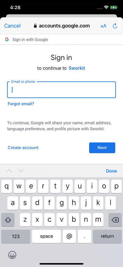 Logins screenshot 