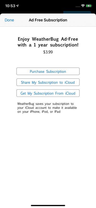 Subscription screenshot 