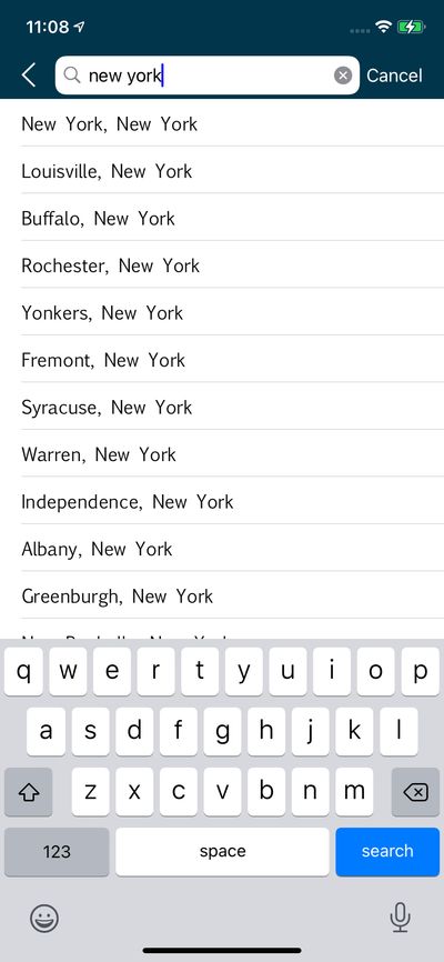 Search screenshot 