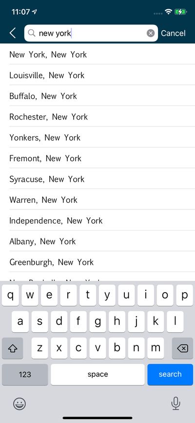 Search screenshot 