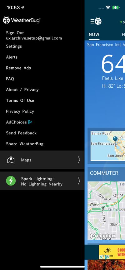 Action Options screenshot 