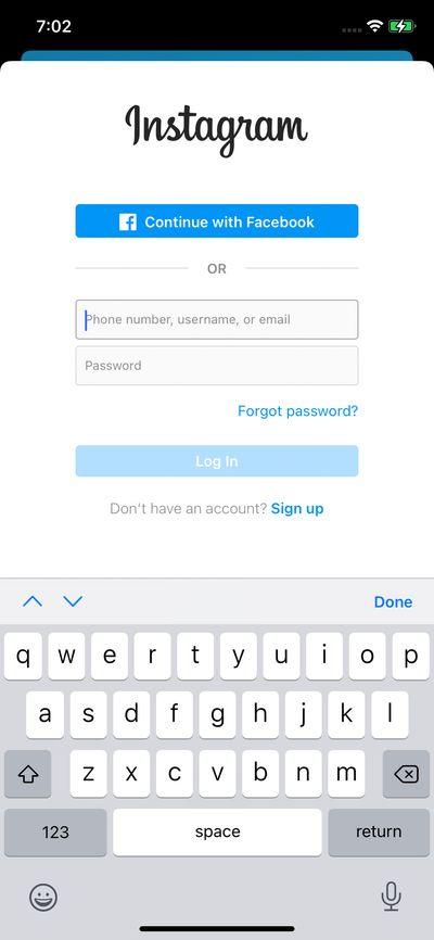 Logins screenshot 