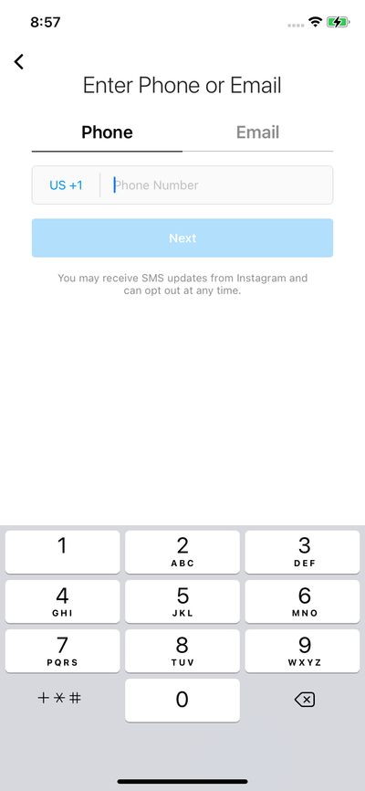 Signups screenshot 