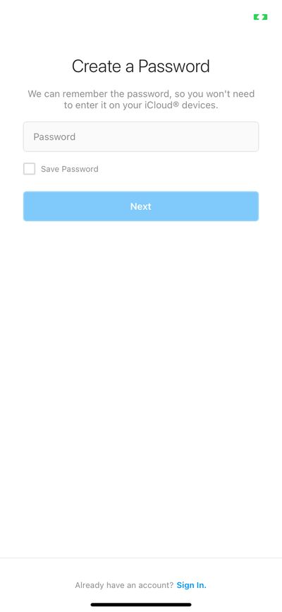 Signups screenshot 
